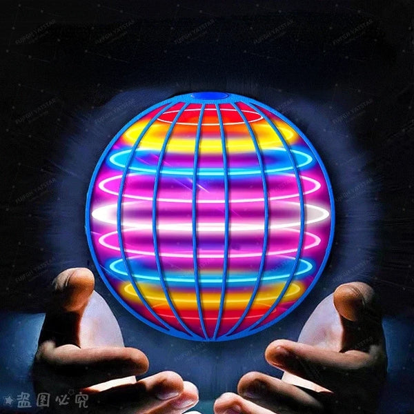 Flingo Kids' Flying Spinner Ball | LED Lights, 360° Rotating Mini UFO