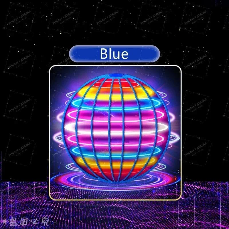 Flingo Kids' Flying Spinner Ball | LED Lights, 360° Rotating Mini UFO 10