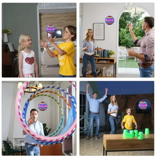 Flingo Kids' Flying Spinner Ball | LED Lights, 360° Rotating Mini UFO 5