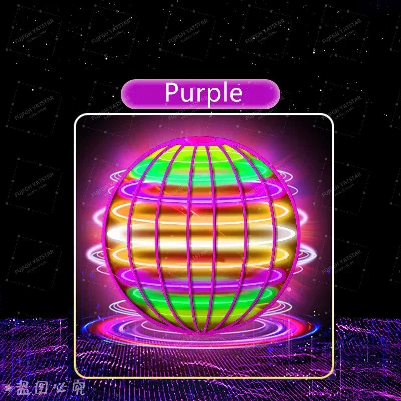 Flingo Kids' Flying Spinner Ball | LED Lights, 360° Rotating Mini UFO 6