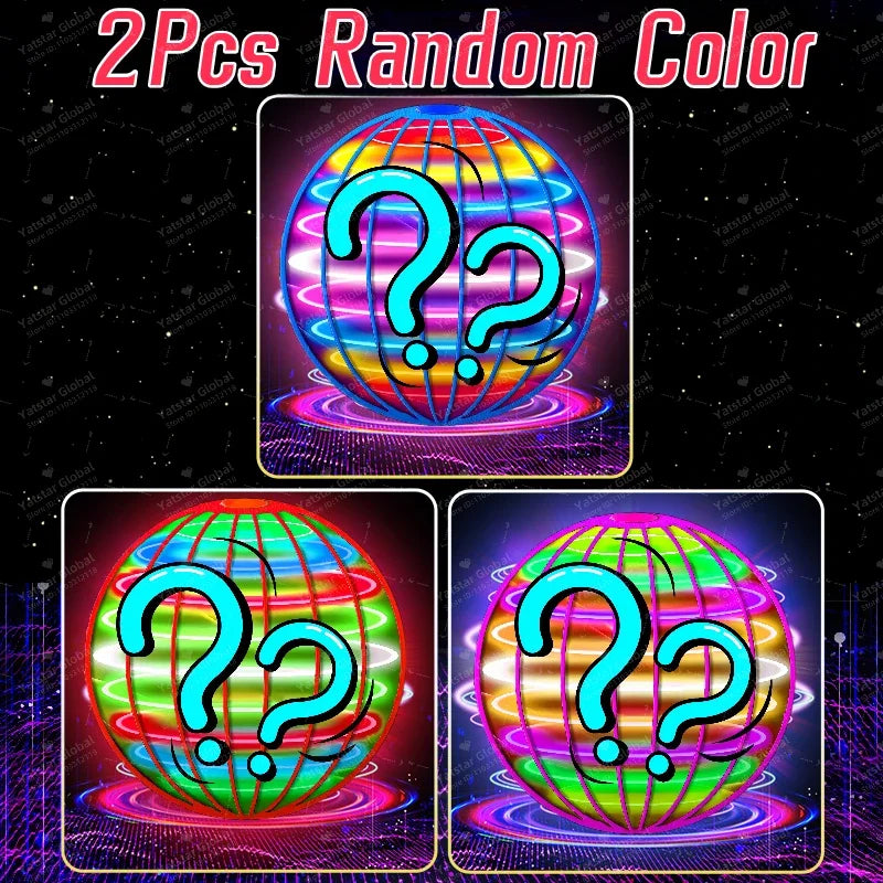 Flingo Kids' Flying Spinner Ball | LED Lights, 360° Rotating Mini UFO 7