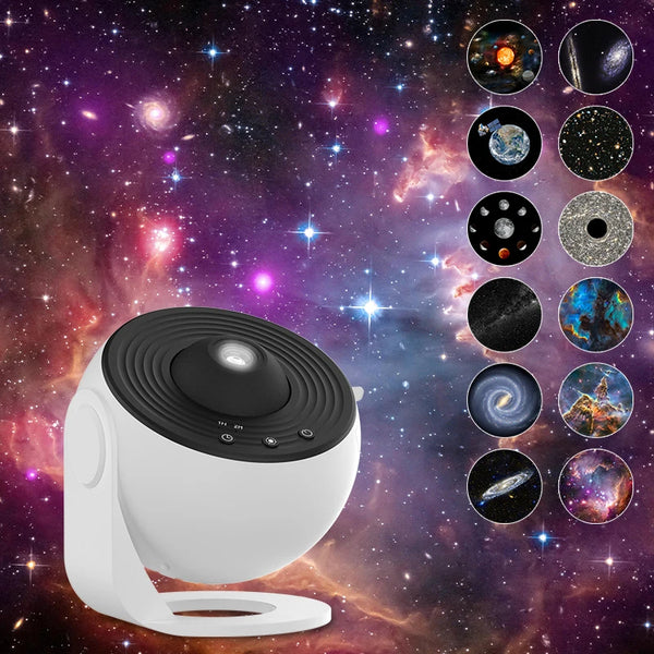 Galaxy Projector Night Light - 12-in-1 Rotating Planetarium Lamp for Kids' Bedroom with HD Projection and Timer 0