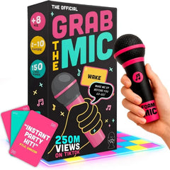 Grab The Mic Karaoke Board Game | Family Fun for 2-10 Players 0