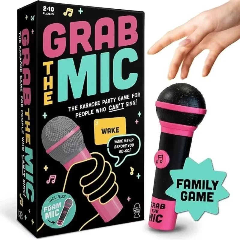 Grab The Mic Karaoke Board Game | Family Fun for 2-10 Players 1