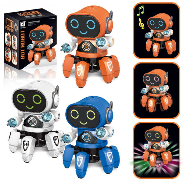 Interactive Dancing Robot Octopus Toy for Kids - Colorful LED Lights & Music 0