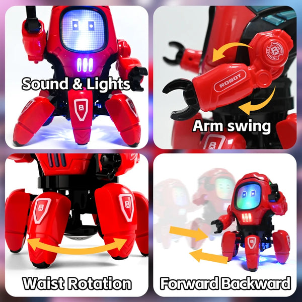 Interactive Dancing Robot Octopus Toy for Kids - Colorful LED Lights & Music 5