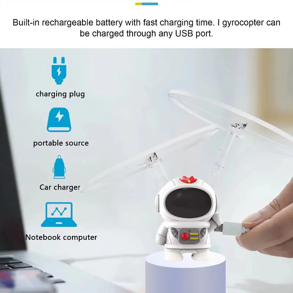Interactive Levitating Flying Drone Toy with Luminous Glow – Wireless Rotatable Ball for Kids – Outdoor Fun 5