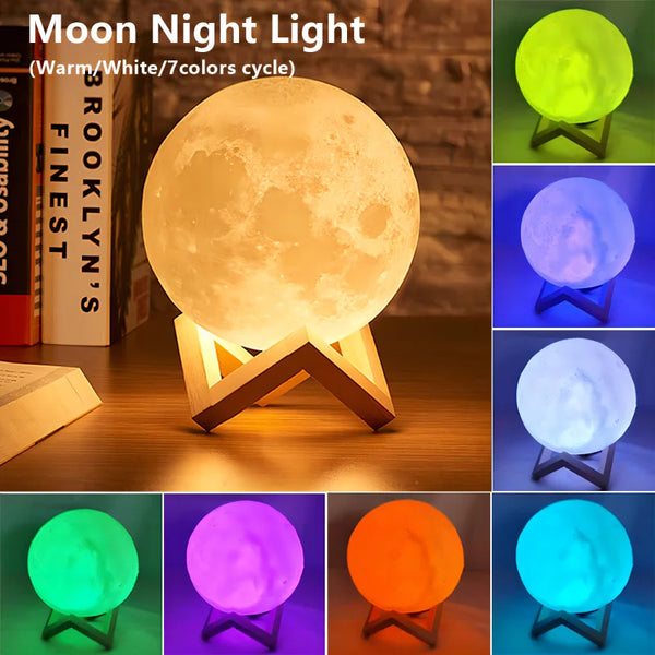 LED Moon Light - 3D Galaxy Night Lamp for Kids' Bedrooms 1