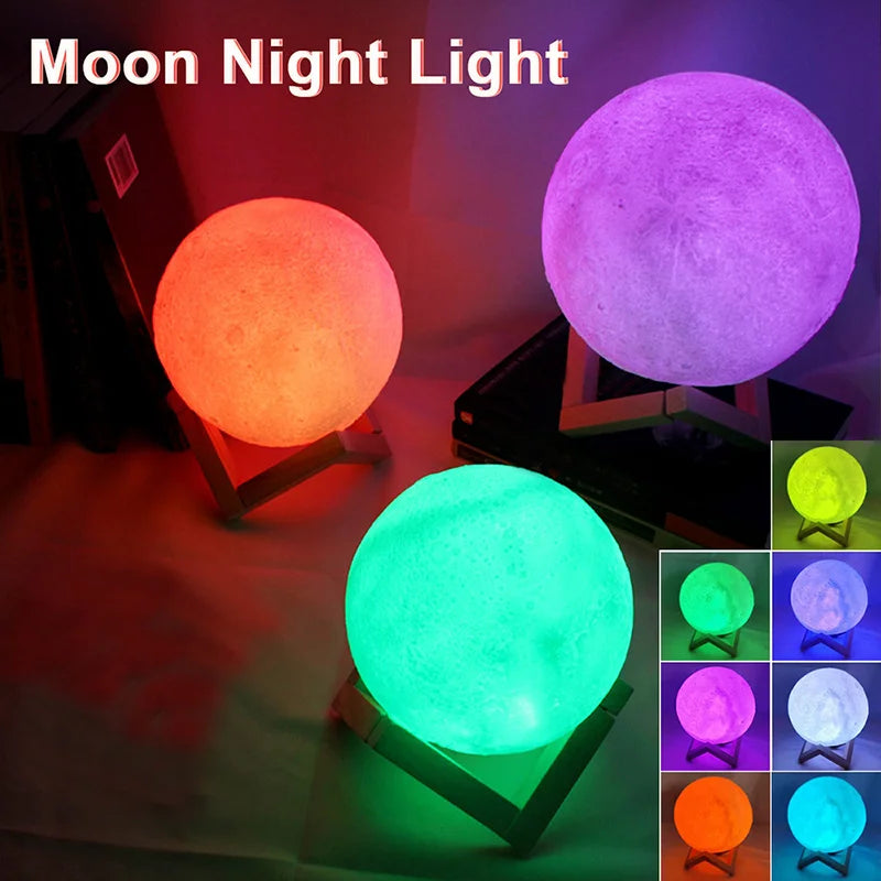 LED Moon Light - 3D Galaxy Night Lamp for Kids' Bedrooms 5