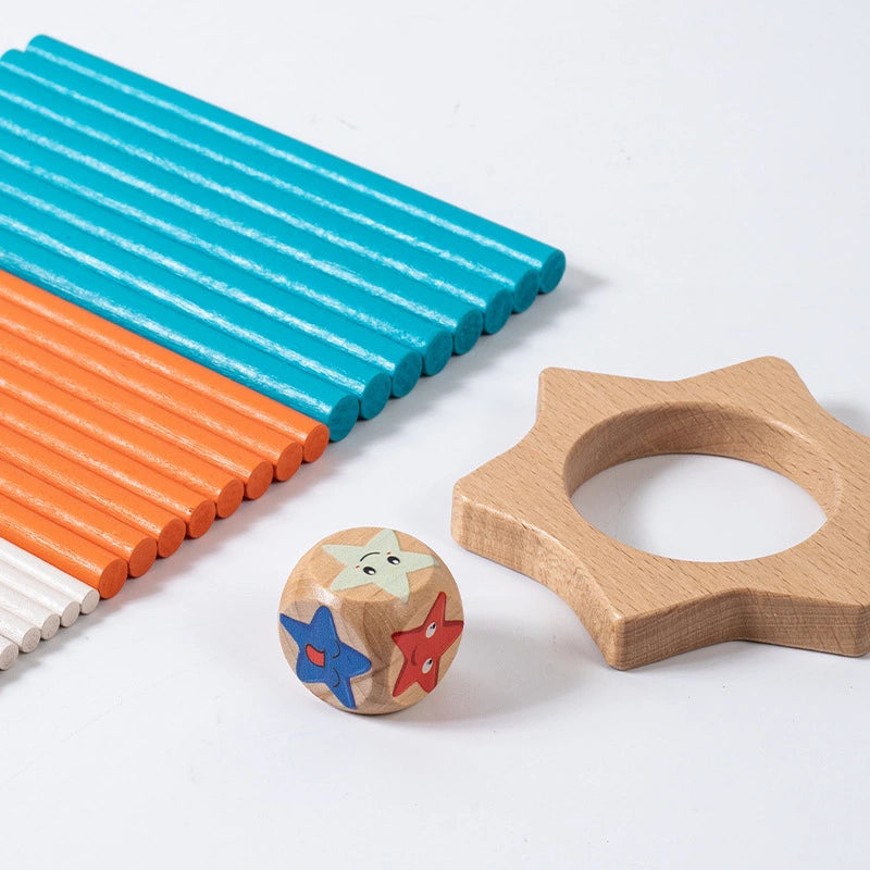 Montessori-Inspired Toddler Balance Game – Colorful Wooden Sticks for Coordination and Motor Skills Development 1