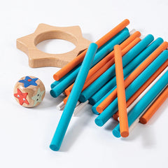 Montessori-Inspired Toddler Balance Game – Colorful Wooden Sticks for Coordination and Motor Skills Development 2