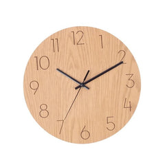 Montessori-Inspired Wooden Clock for Toddlers – Educational Time Learning Tool, Natural Wood Finish, 10-Inch Diameter 0