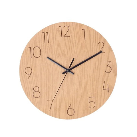 Montessori-Inspired Wooden Clock for Toddlers – Educational Time Learning Tool, Natural Wood Finish, 10-Inch Diameter 0