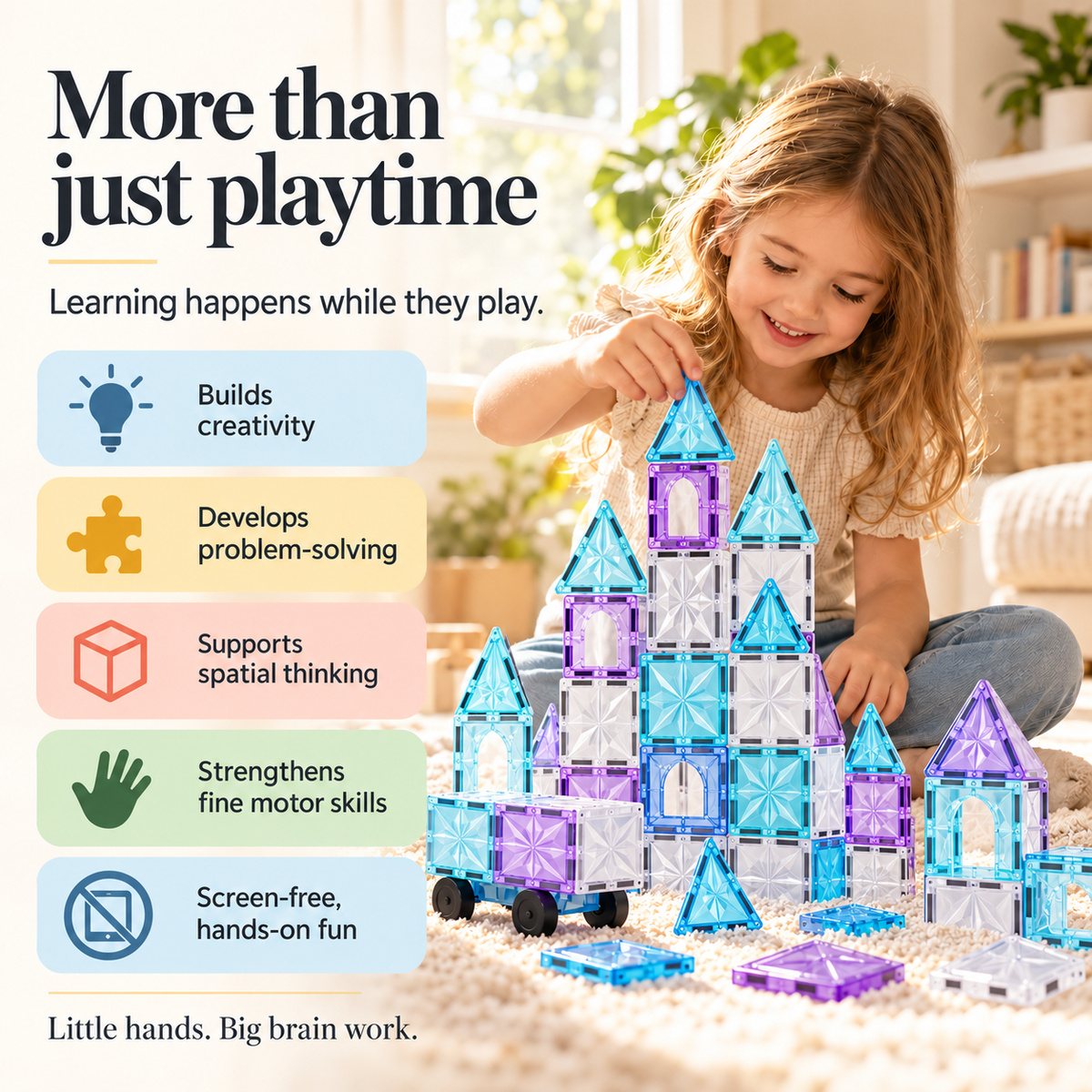 Playlit Magnetic Building Tiles | STEM Toy for Kids