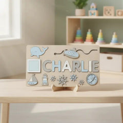 Personalized Wooden Name Puzzle for Toddlers - Custom Educational Toy for Letter Recognition and Fine Motor Skills 3