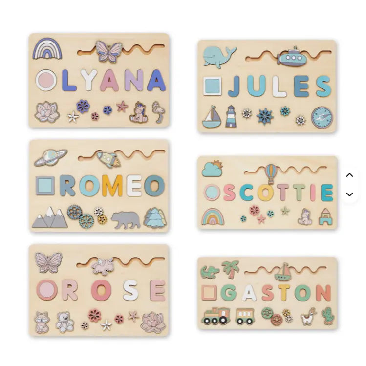 Personalized Wooden Name Puzzle for Toddlers - Custom Educational Toy for Letter Recognition and Fine Motor Skills 6