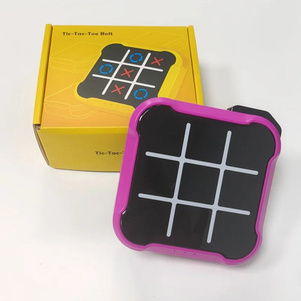 Portable Electronic Tic-Tac-Toe Game for Kids and Adults – Educational Puzzle Board in Orange and Yellow, Compact and Durable Design 10