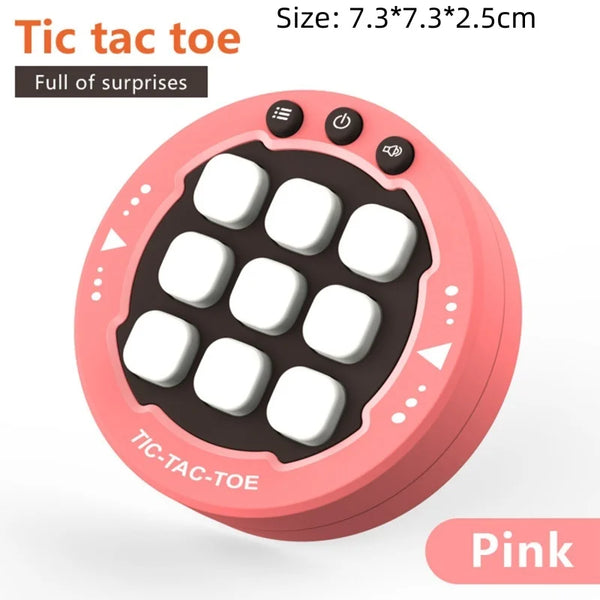 Portable Electronic Tic-Tac-Toe Game for Kids and Adults – Educational Puzzle Board in Orange and Yellow, Compact and Durable Design 12