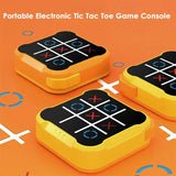 Portable Electronic Tic-Tac-Toe Game for Kids and Adults – Educational Puzzle Board in Orange and Yellow, Compact and Durable Design 2