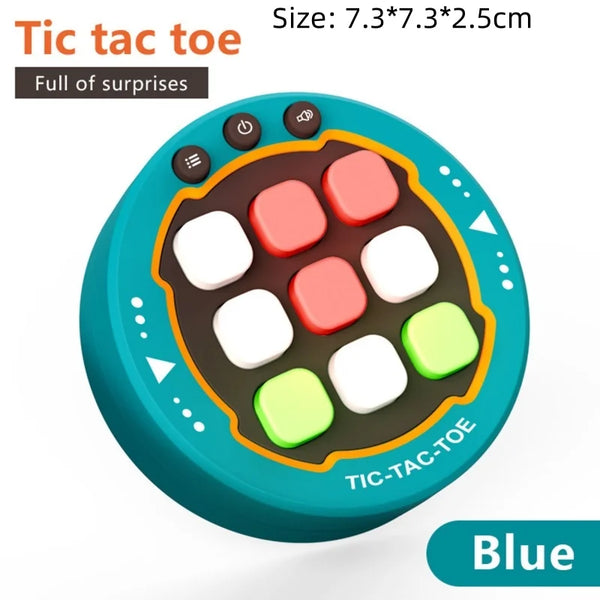 Portable Electronic Tic-Tac-Toe Game for Kids and Adults – Educational Puzzle Board in Orange and Yellow, Compact and Durable Design 6