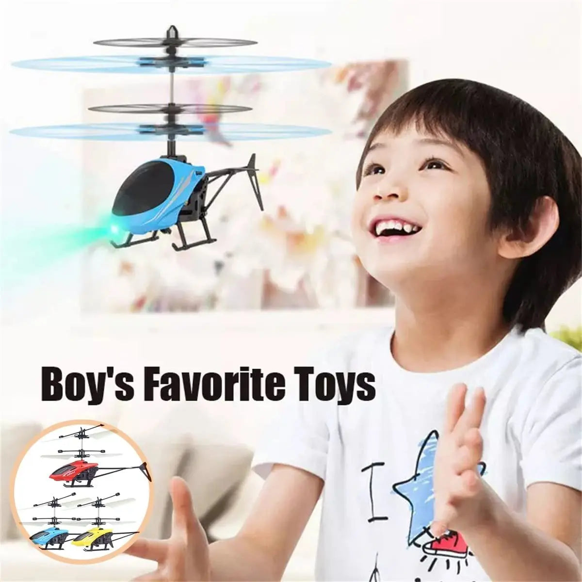 Rechargeable Mini RC Helicopter - Safe Remote Control Toy for Kids, Durable Plastic, USB Rechargeable, Fun Indoor Flying Excitement 1