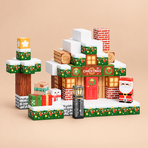 Christmas Magnetic Building Blocks, 150 Pcs Set for Kids