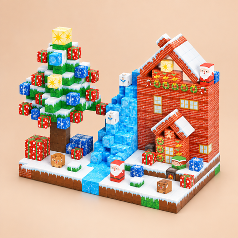 Christmas Magnetic Building Blocks, 150 Pcs Set for Kids