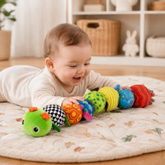 Sensory Plush Caterpillar Toy | Engaging Musical Features & Soft Fabric | Stimulates Touch and Auditory Learning for Babies 0