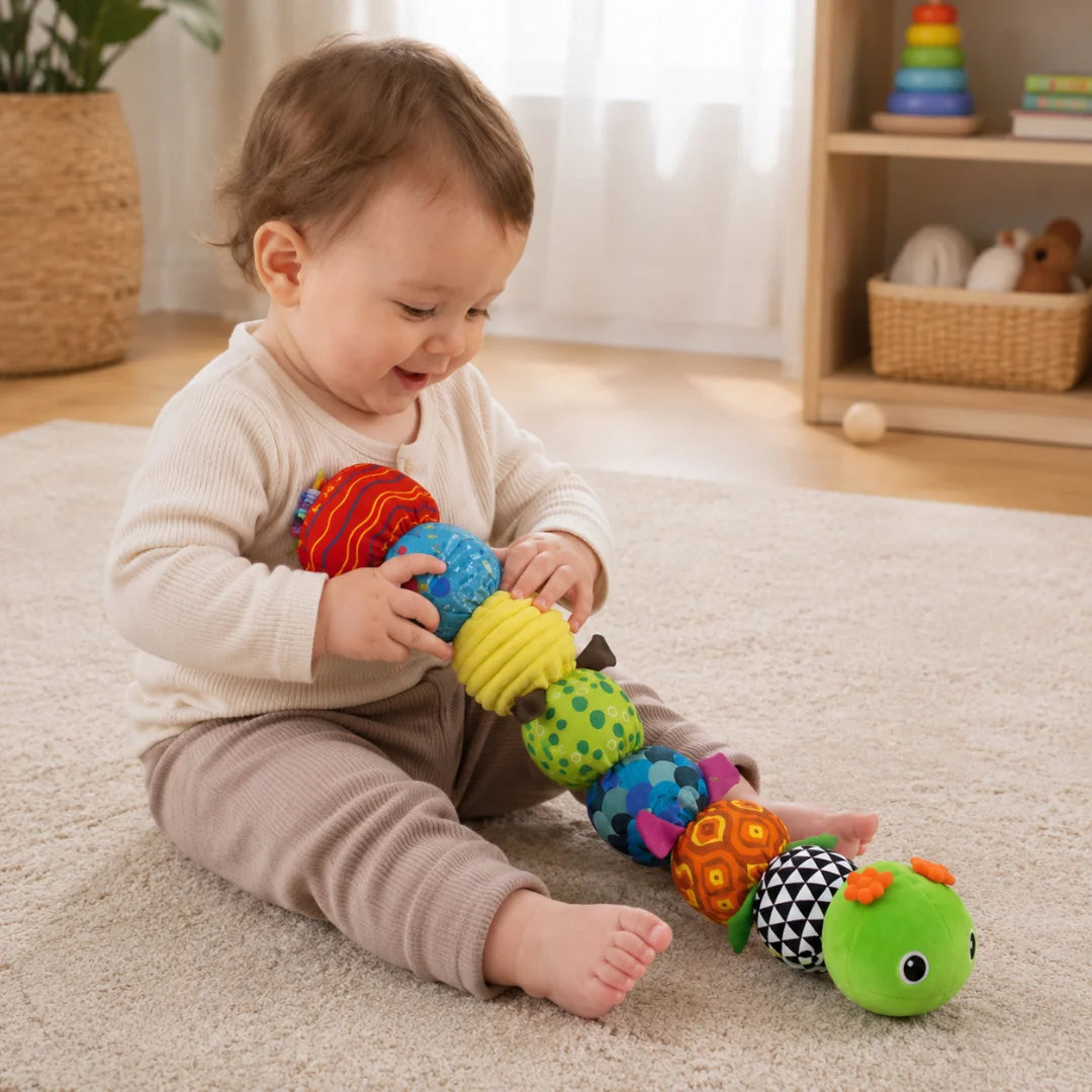 Sensory Plush Caterpillar Toy | Engaging Musical Features & Soft Fabric | Stimulates Touch and Auditory Learning for Babies 2
