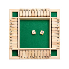 Shut the Box Dice Game – Educational Wooden Game for Math Skills and Strategic Thinking, Compact and Portable for All Ages 1