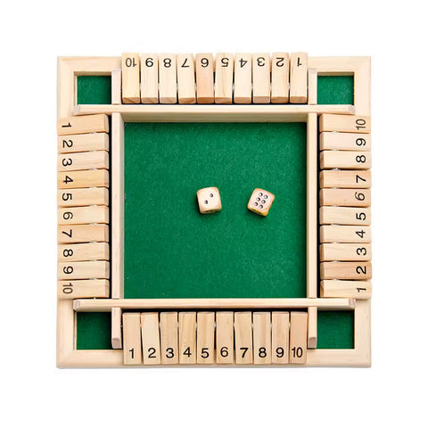 Shut the Box Dice Game – Educational Wooden Game for Math Skills and Strategic Thinking, Compact and Portable for All Ages 1