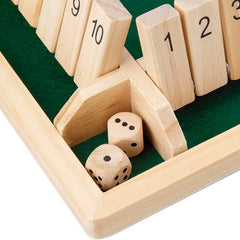 Shut the Box Dice Game – Educational Wooden Game for Math Skills and Strategic Thinking, Compact and Portable for All Ages 2