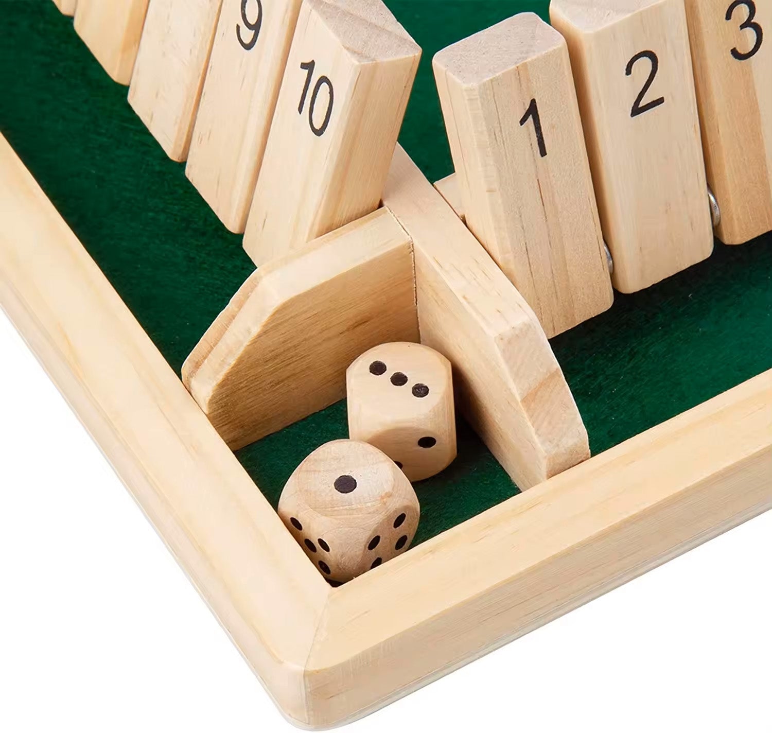 Shut the Box Dice Game – Educational Wooden Game for Math Skills and Strategic Thinking, Compact and Portable for All Ages 2