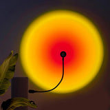 USB Sunset Lamp - LED Rainbow Neon Night Light Projector for Bedroom Decor 0