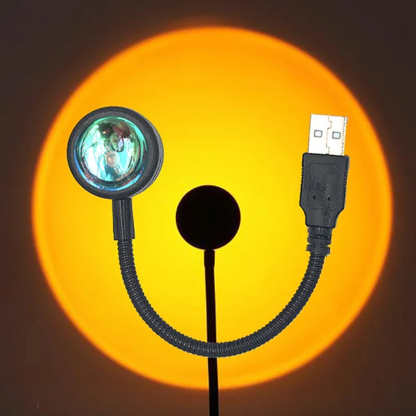 USB Sunset Lamp - LED Rainbow Neon Night Light Projector for Bedroom Decor 10
