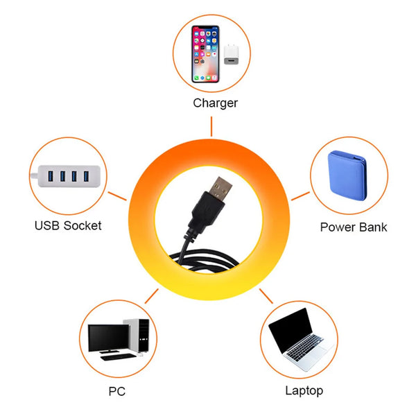 USB Sunset Lamp - LED Rainbow Neon Night Light Projector for Bedroom Decor 5