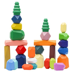 Wooden Color Stones Stacking Set for Toddlers – Montessori-Inspired Toys for Two Year Olds, Non-Toxic, Vibrant Colors 2