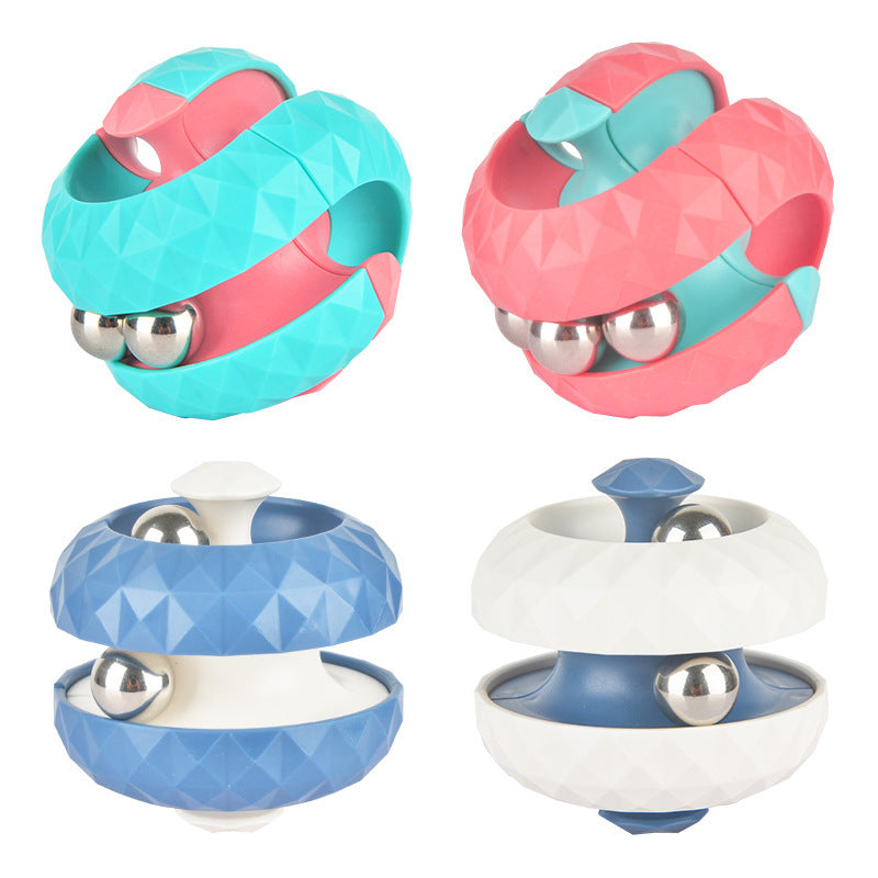 Gyro Ball Fidget Spinner – Rolling Metal Ball Sensory Toy for Stress Relief