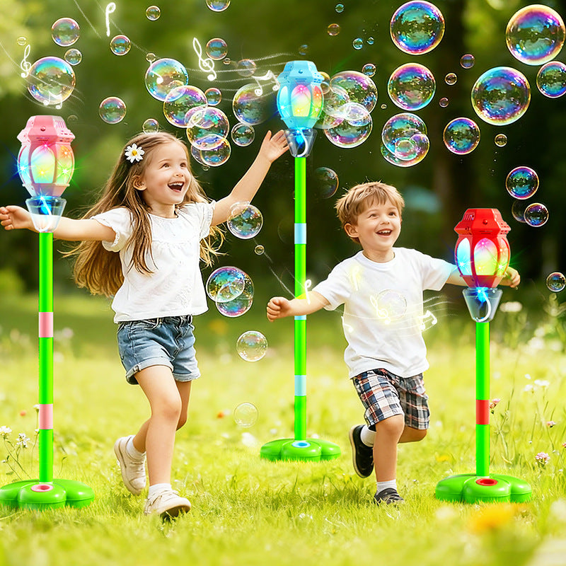 BubbleGlow Street Lamp – Musical Bubble Machine for Kids