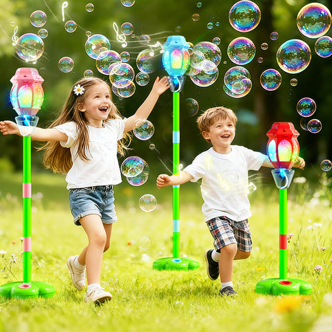 BubbleGlow Street Lamp – Musical Bubble Machine for Kids