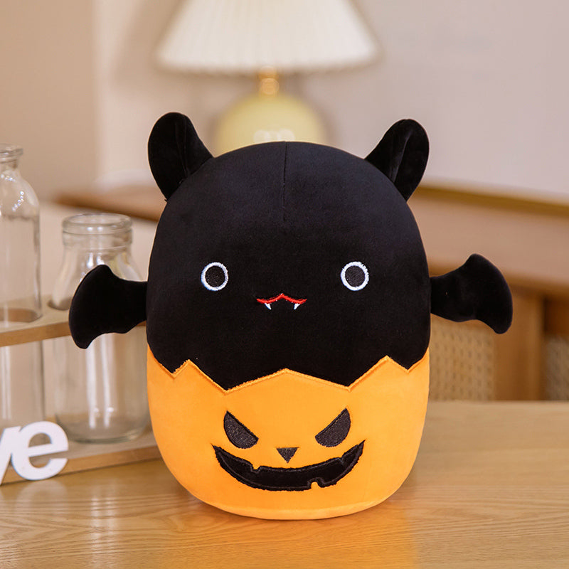 Orange bat pumpkin plush