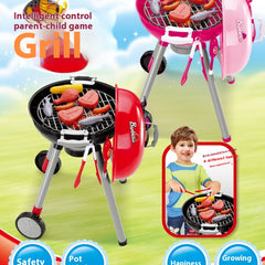 Kids BBQ Grill Play Set – Toy Barbecue Kitchen Cooking Set with Accessories