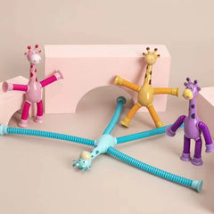 Stretchy Giraffe Fidget Toy – Suction Cup Sensory Tubes for Stress Relief