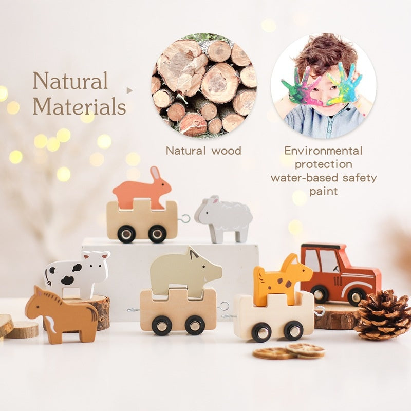 Farm animal train in play