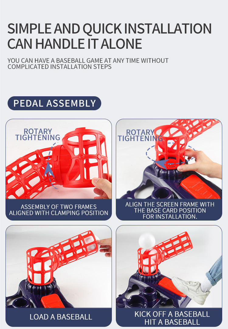 Baseball launcher set contents