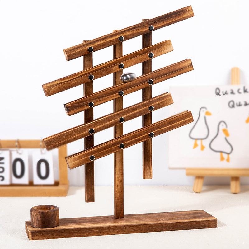 Montessori Wooden Balance Game – Rolling Ball Coordination Puzzle for Kids