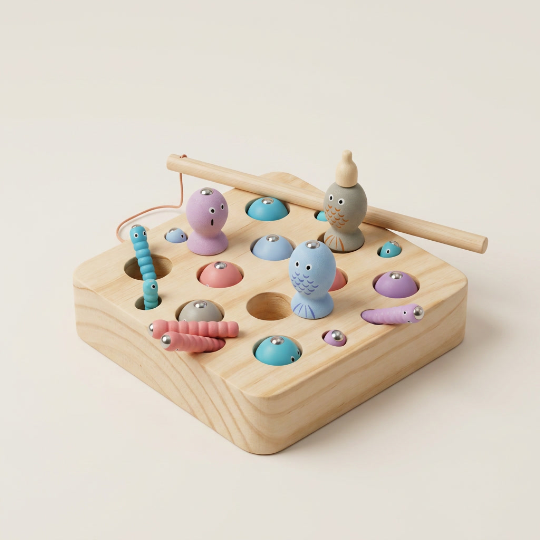 Magnetic Fish & Worm Counting Game – Montessori Number Learning Toy