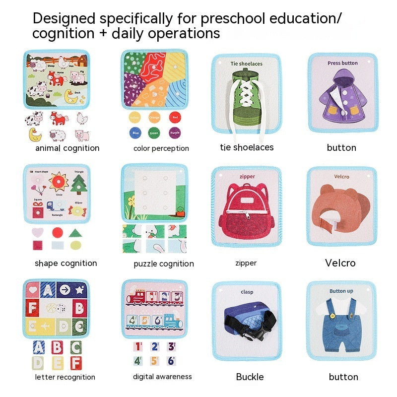 My First School Bag & Busy Book – Toddler Learning Activity Set