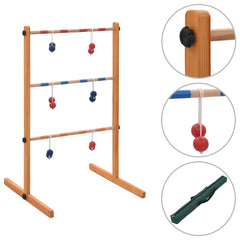 Kids Ladder Toss Game – Wooden Outdoor Ball Toss Game for Garden & Parties