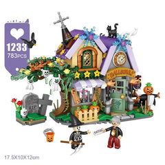 Halloween house micro brick model